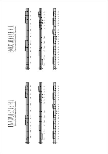 Enroulez le fil Partition gratuite
